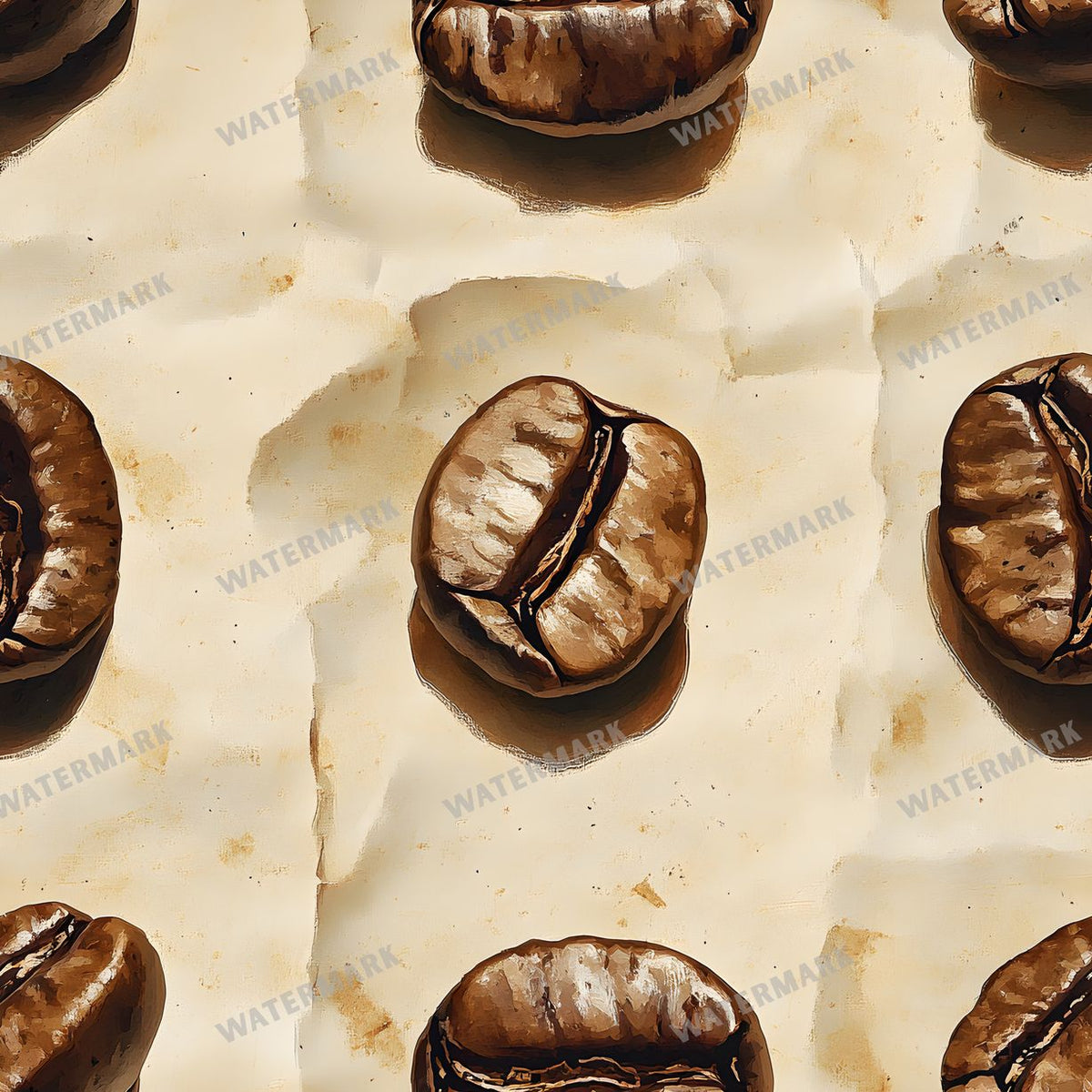 Coffee seamless pattern digital paper, repeating design 6