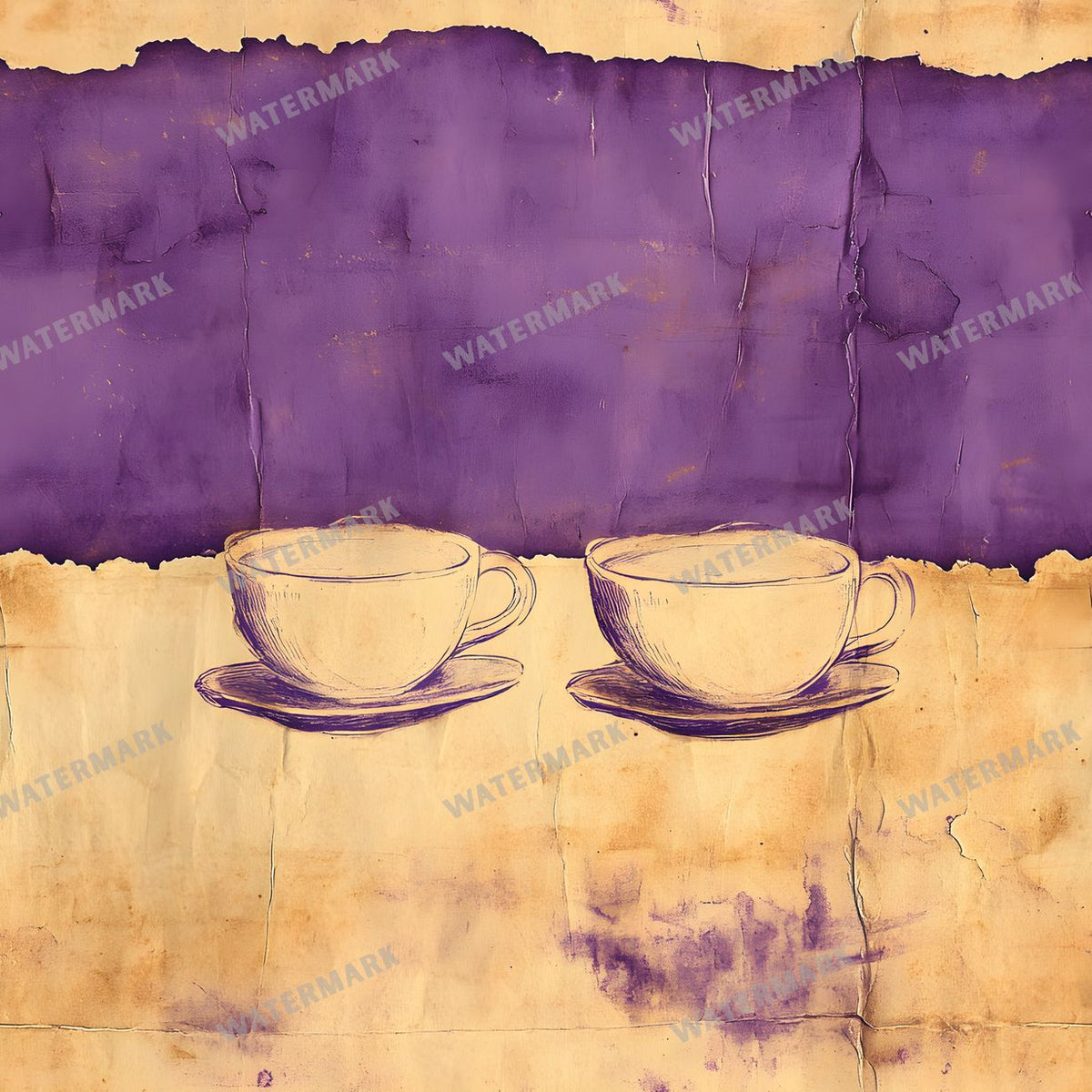 Coffee seamless pattern digital paper, repeating design 6