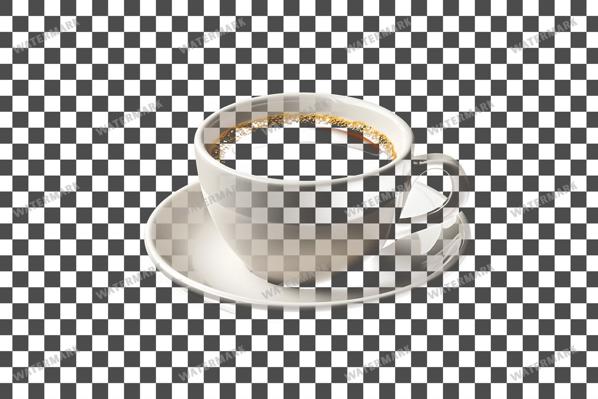 Coffee PNG overlay on a transparent checkered background, preview 6