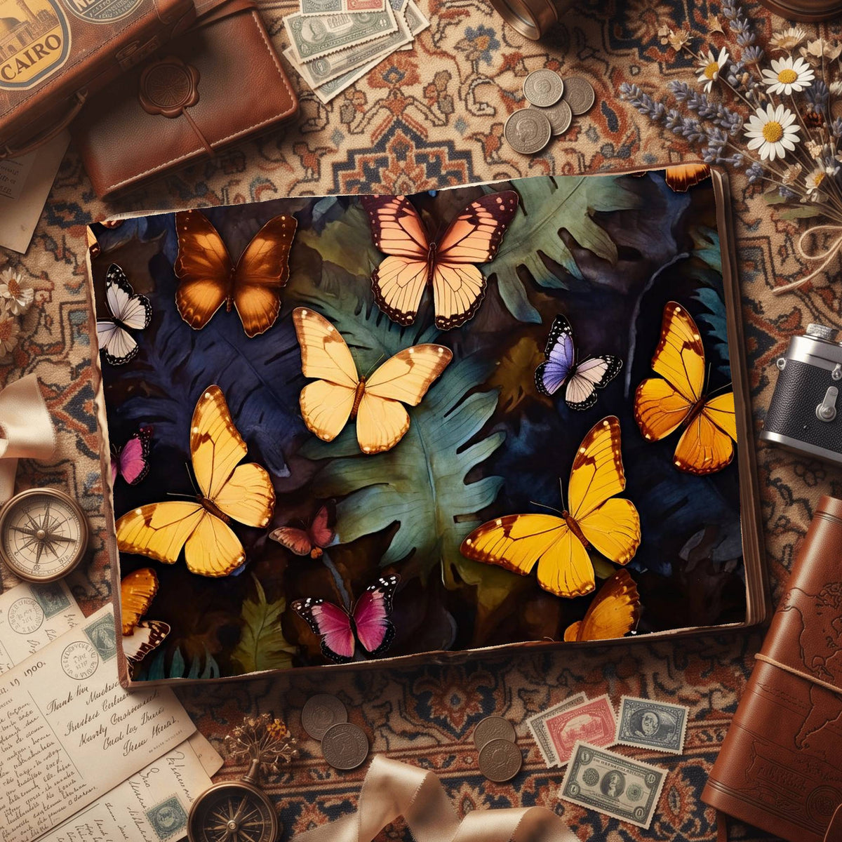 Colorful Butterflies Digital Papers
