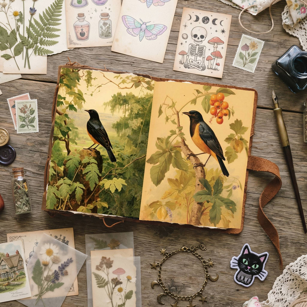 Countryside Birds Digital Papers