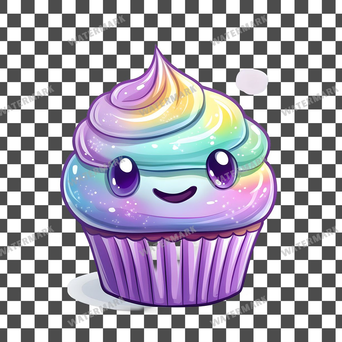 Cupcake Kawaii Style Clipart Pngs