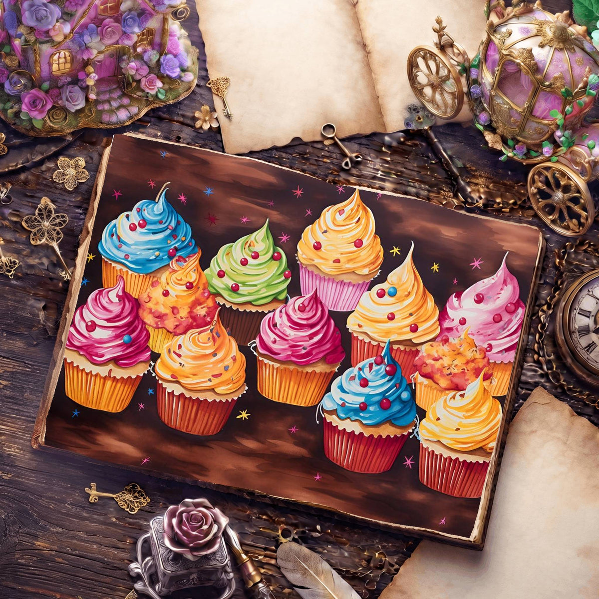 Cupcakes Digital Papers