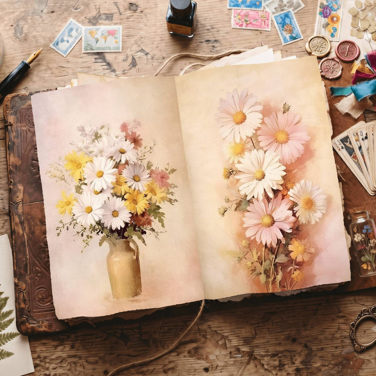 Daisies Digital Papers