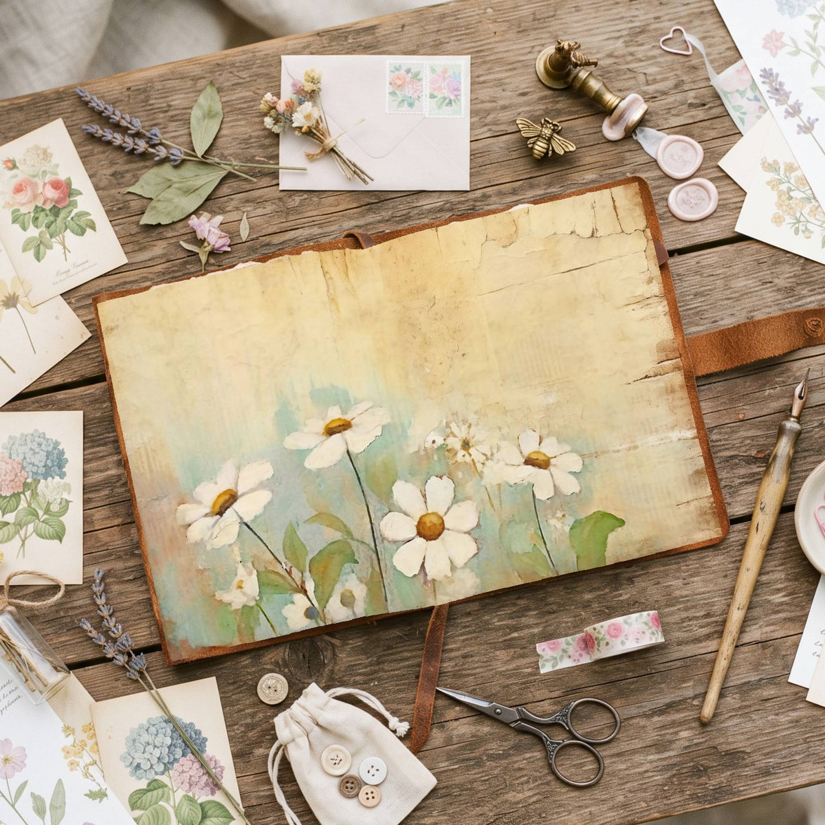 Daisy Flowers Digital Papers