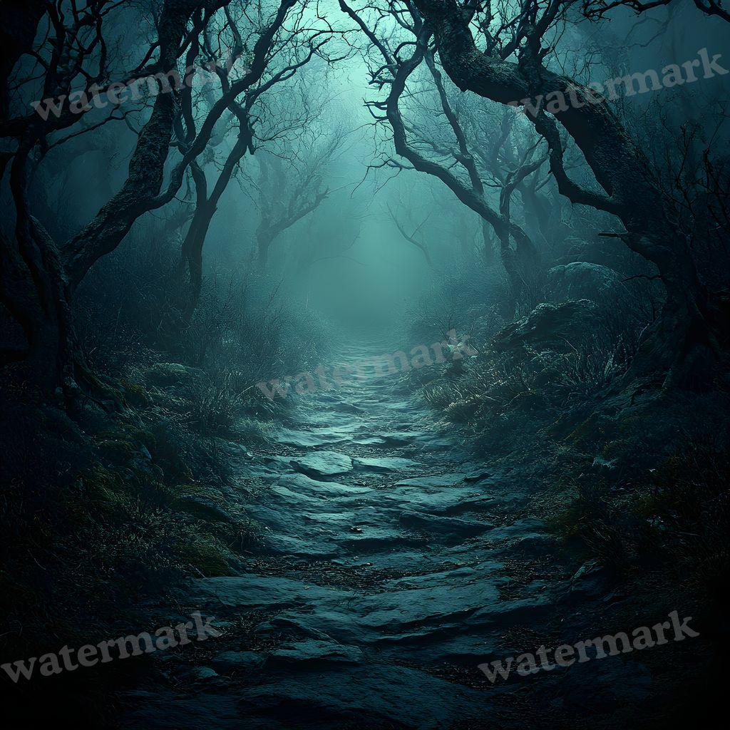 Dark Spooky digital photo backdrop for photo editing, preview 5