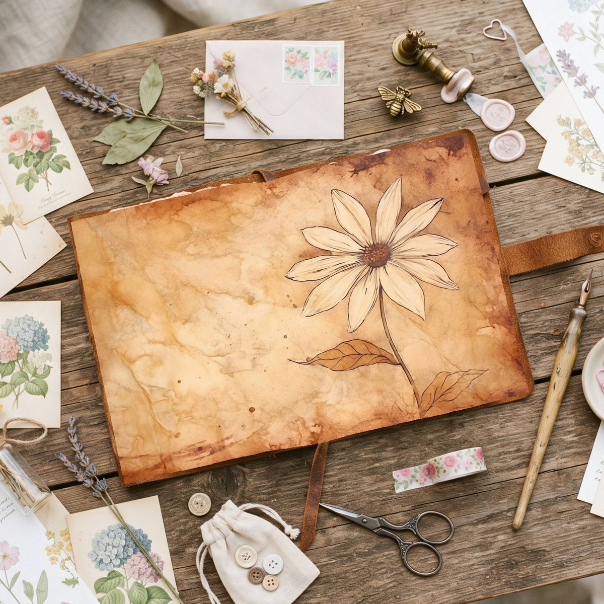 Decaying Daisy Digital Papers