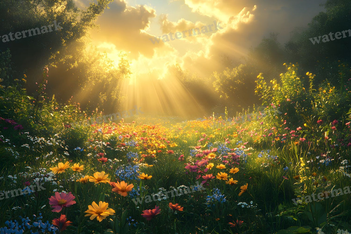 Dreamy Wildflower Meadow Backdrop Images