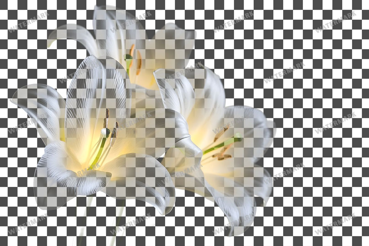 Easter Lilies Transparent Overlay Pngs
