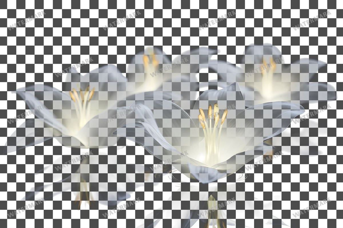 Easter Lilies Transparent Overlay Pngs
