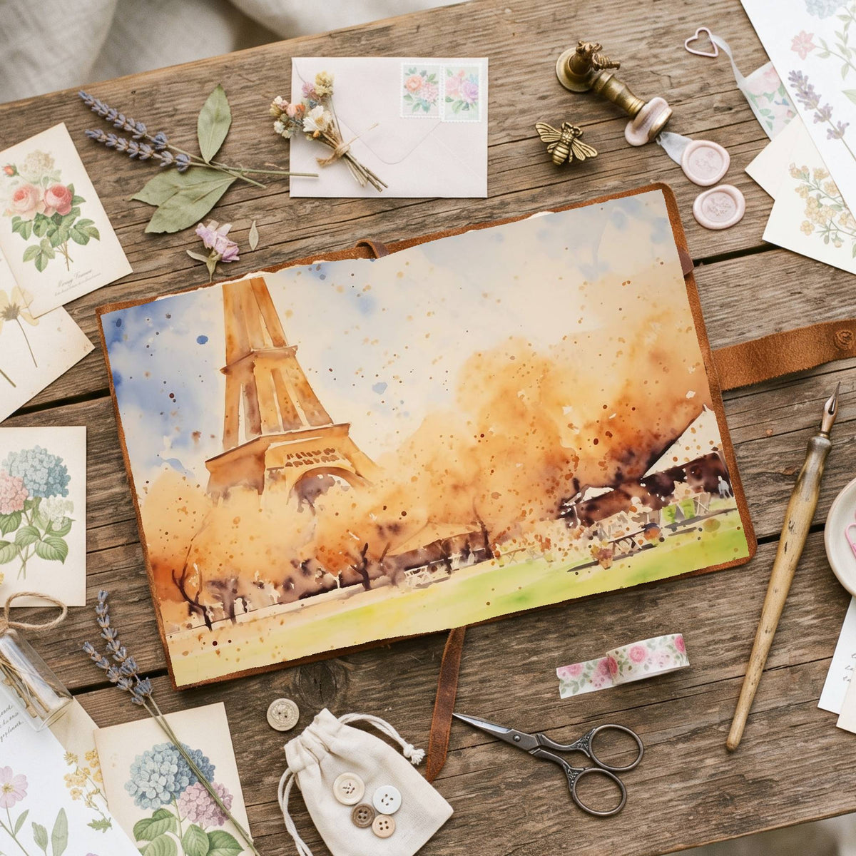 Eiffel Tower Digital Papers