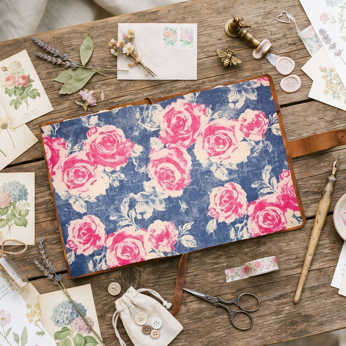 Faded Pink Roses Digital Papers
