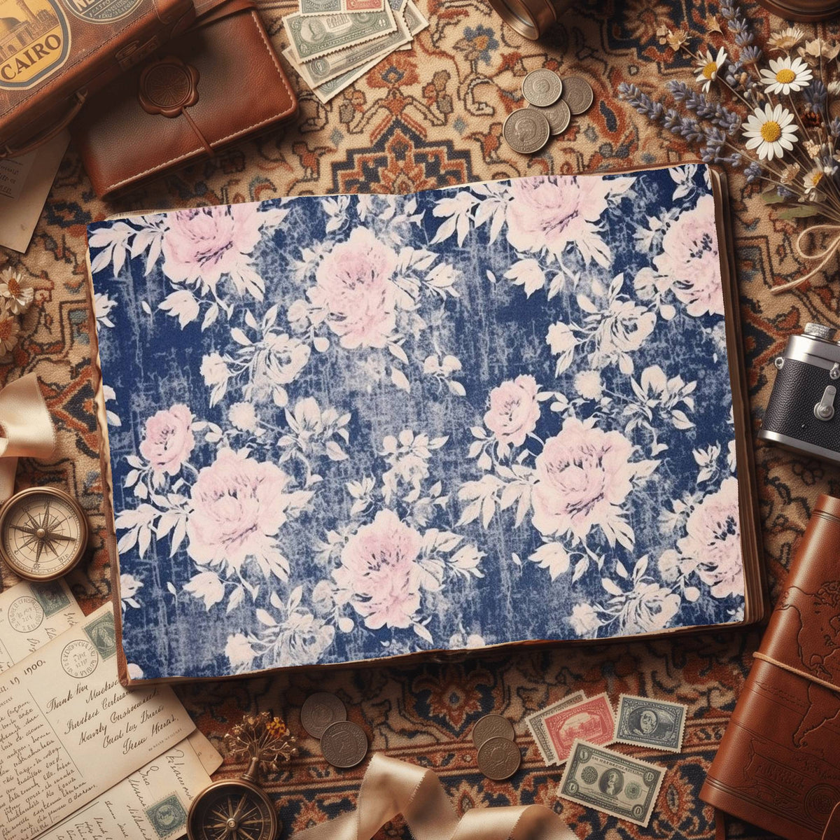 Faded Rose Digital Papers