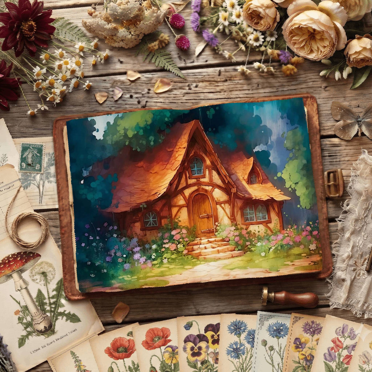 Fairy Cottage Digital Papers