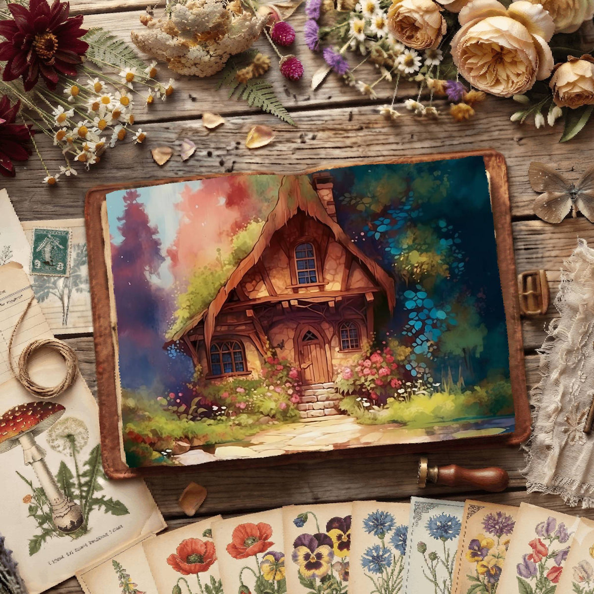 Fairy Cottage Digital Papers