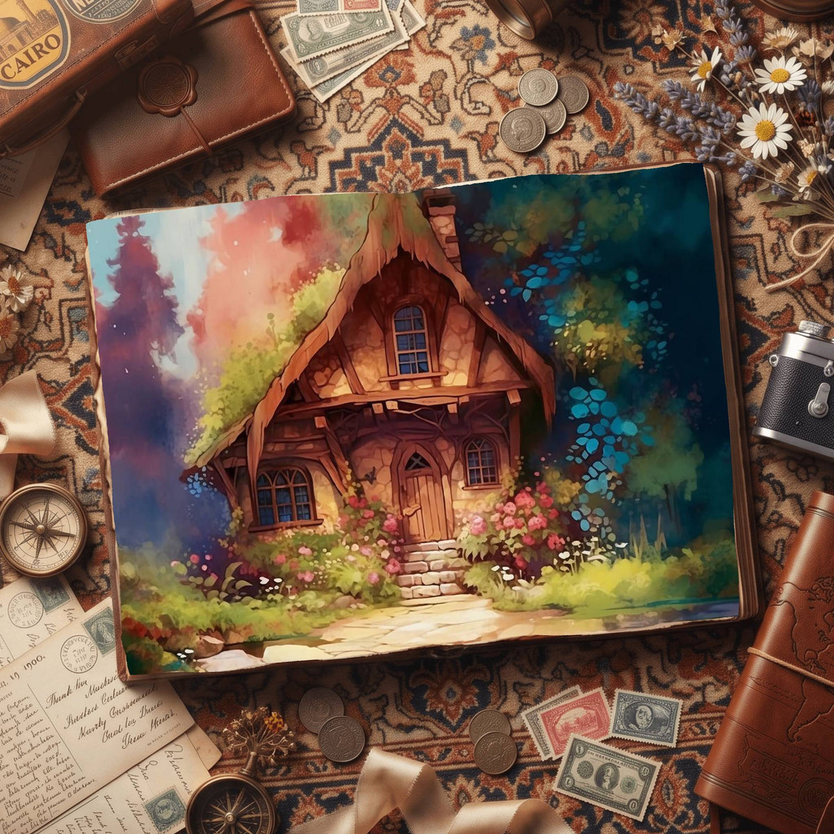 Fairy Cottages Digital Papers