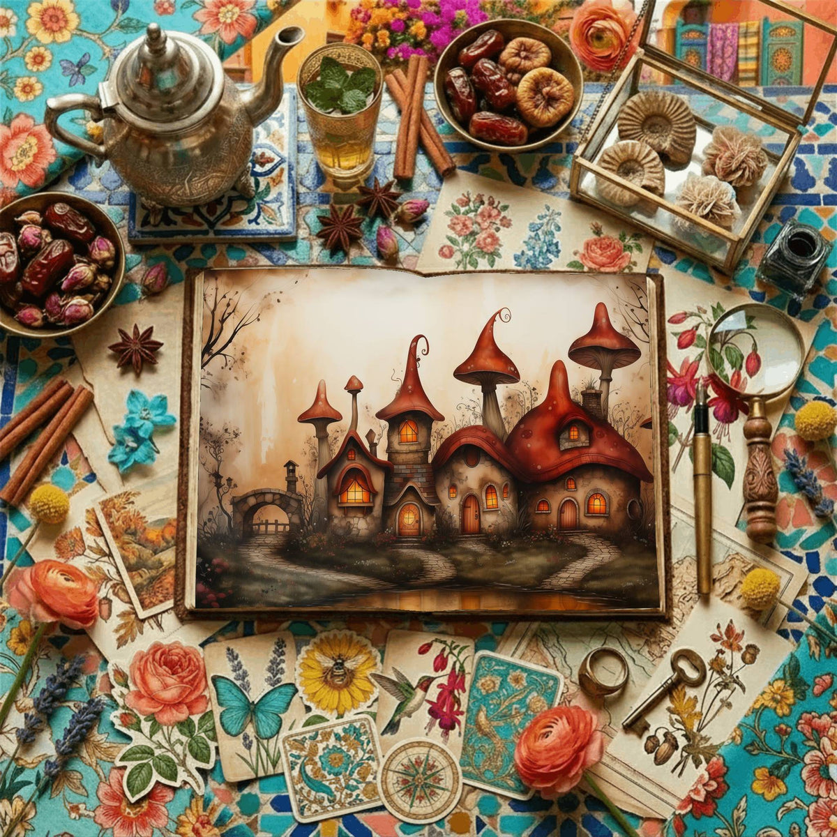 Fairy Houses Digital Papers