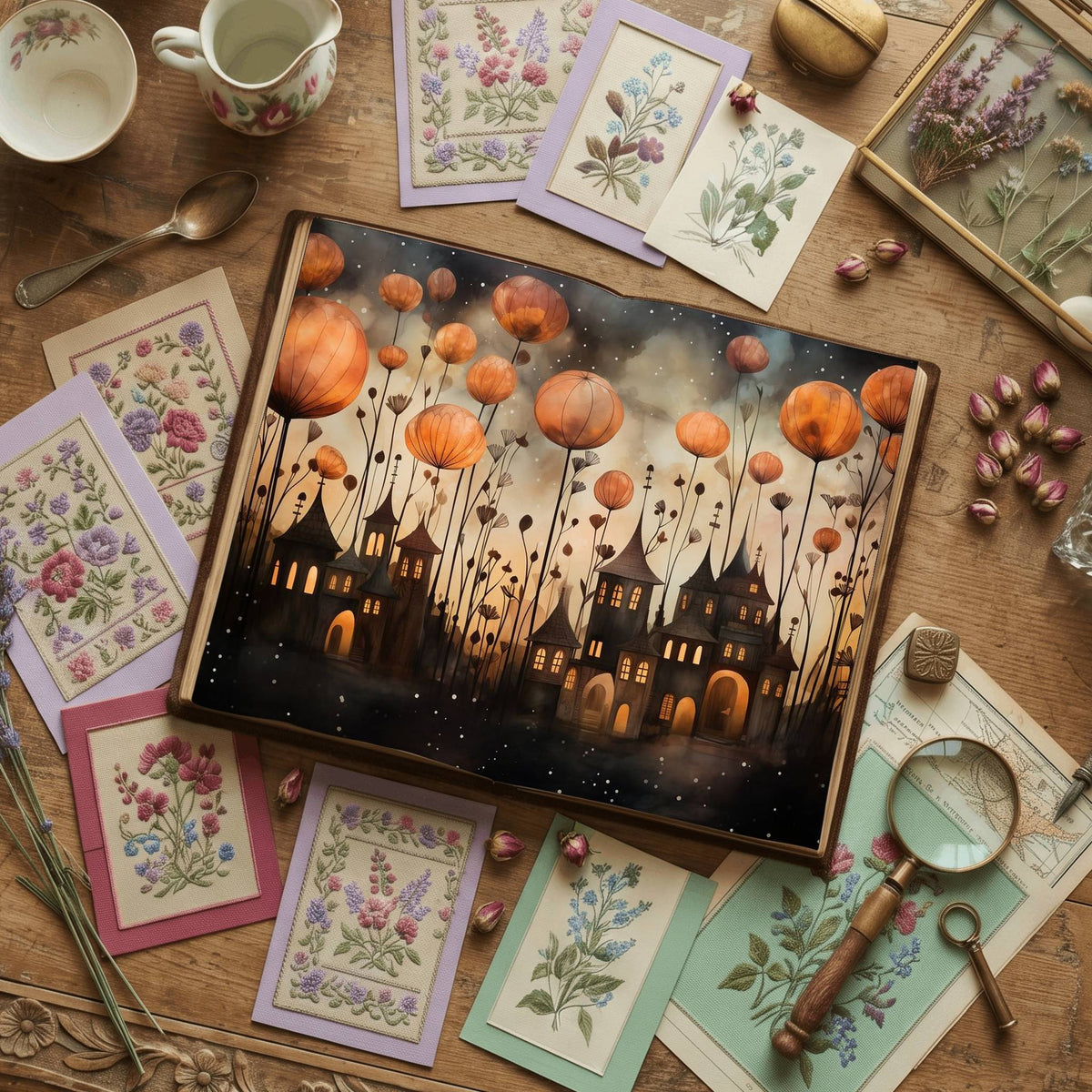 Fairy Village Digital Papers