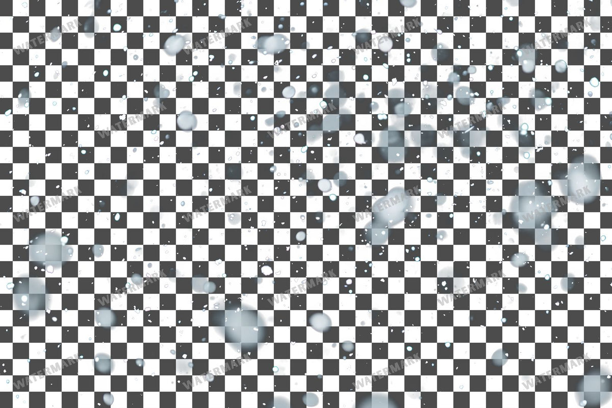 Falling Snow PNG overlay on a transparent checkered background, preview 6