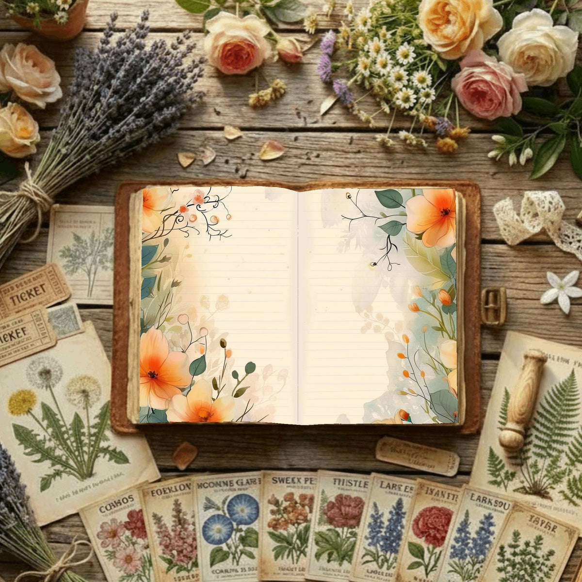Floral Digital Papers