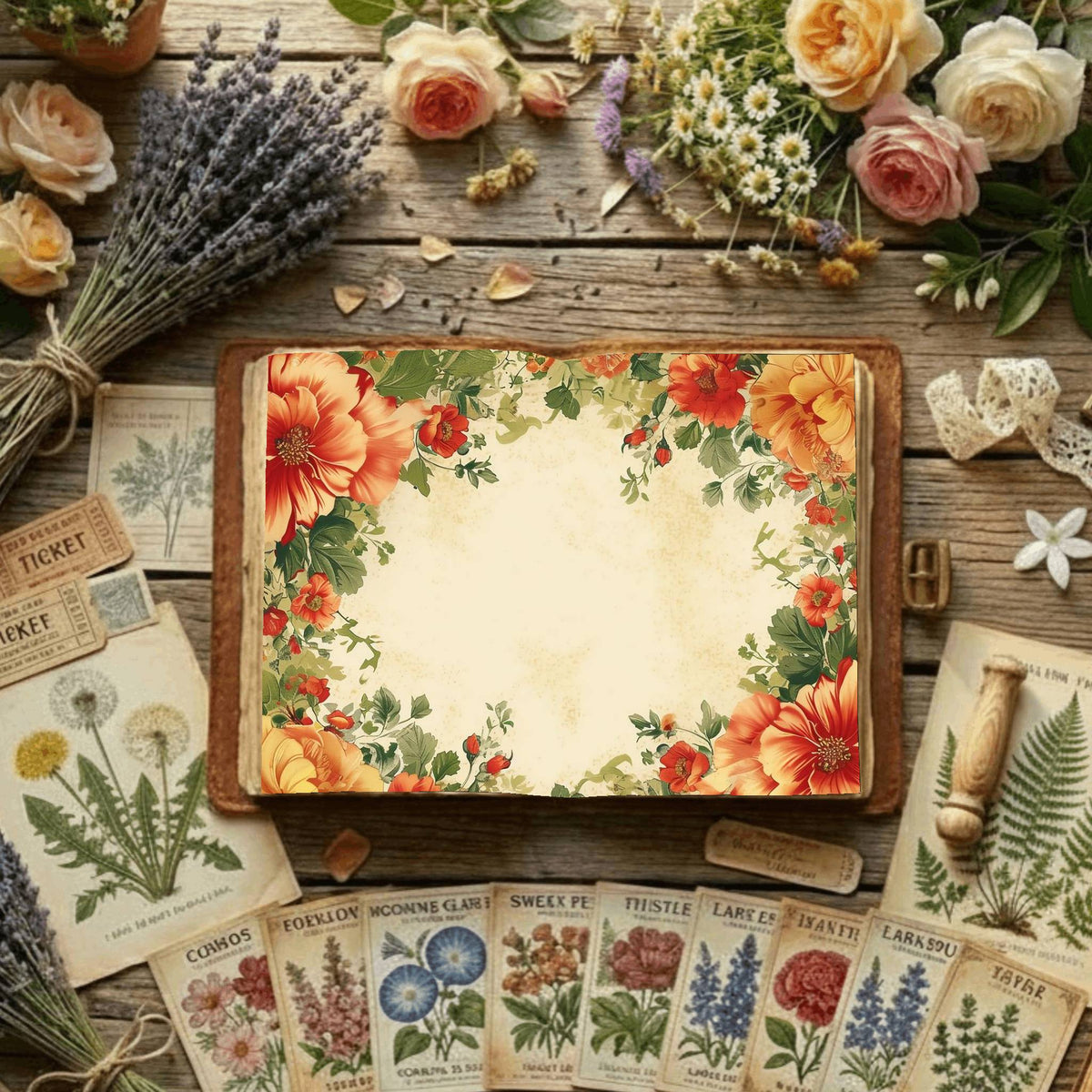 Floral Digital Papers
