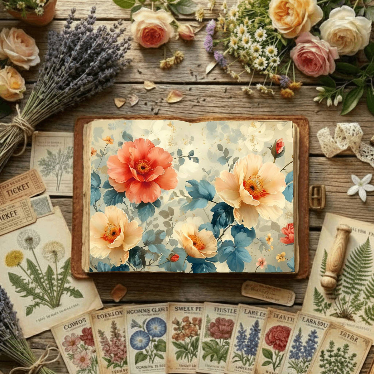 Floral Digital Papers