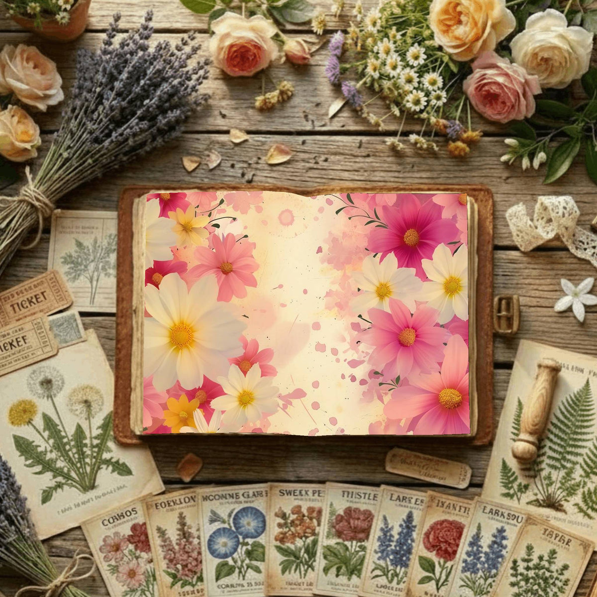Floral Digital Papers