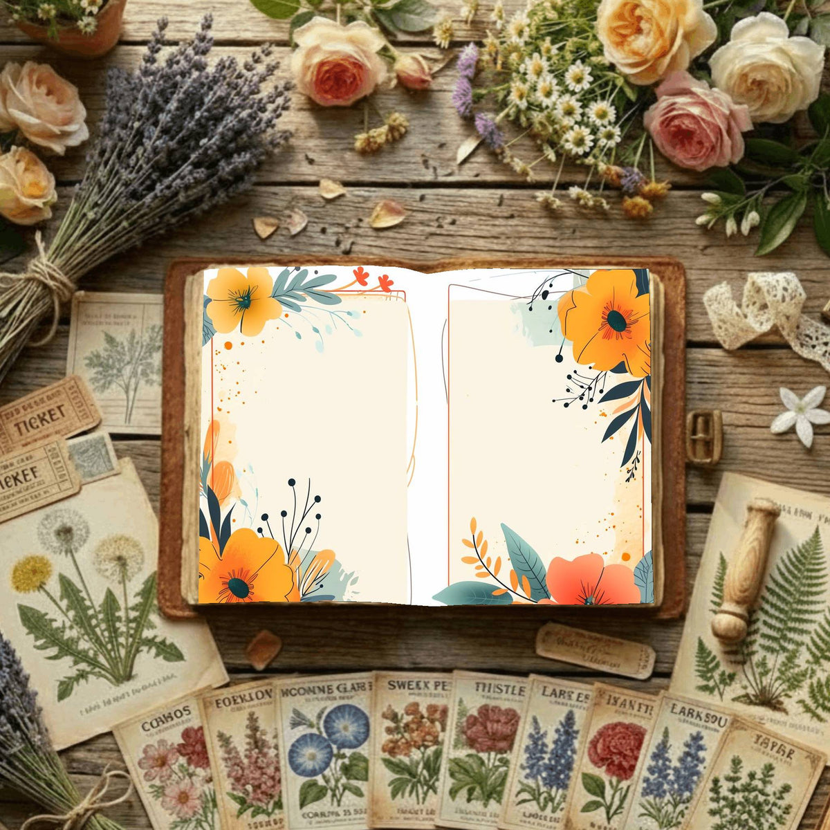 Floral Digital Papers
