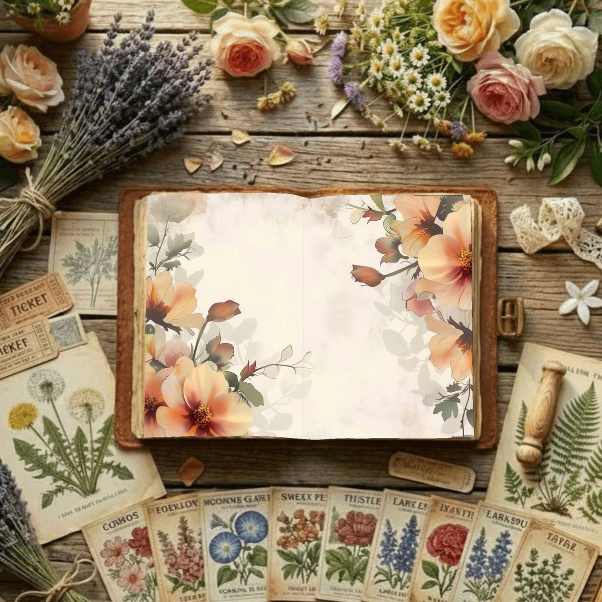 Floral Digital Papers