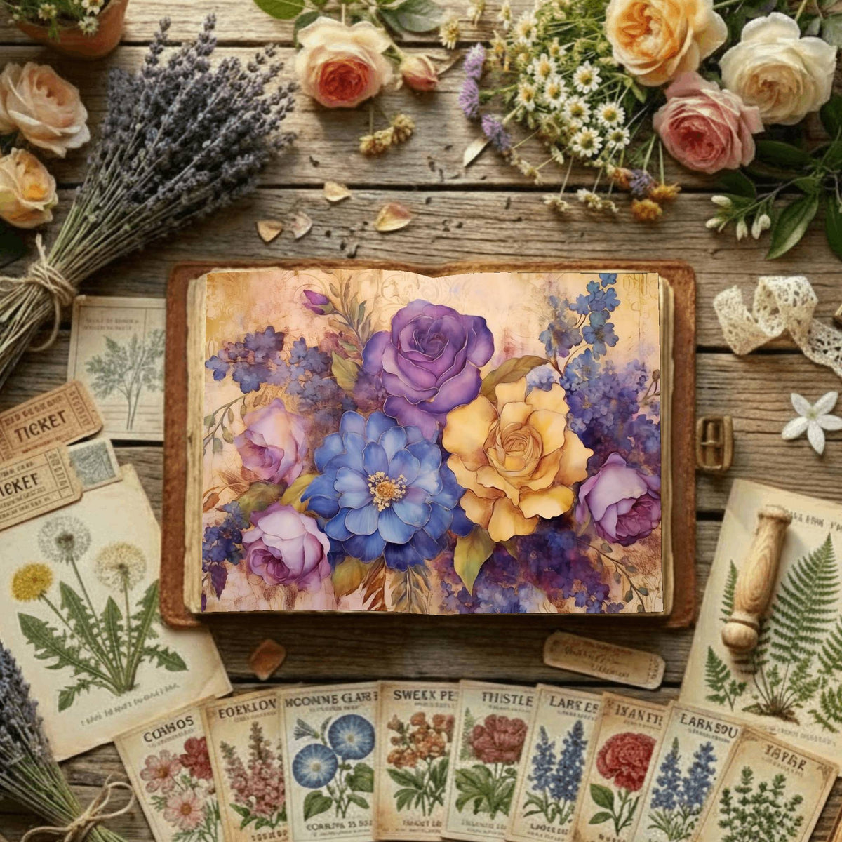 Floral Bouquet Digital Papers
