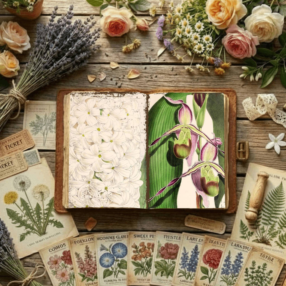 Floral Illustrations Digital Papers