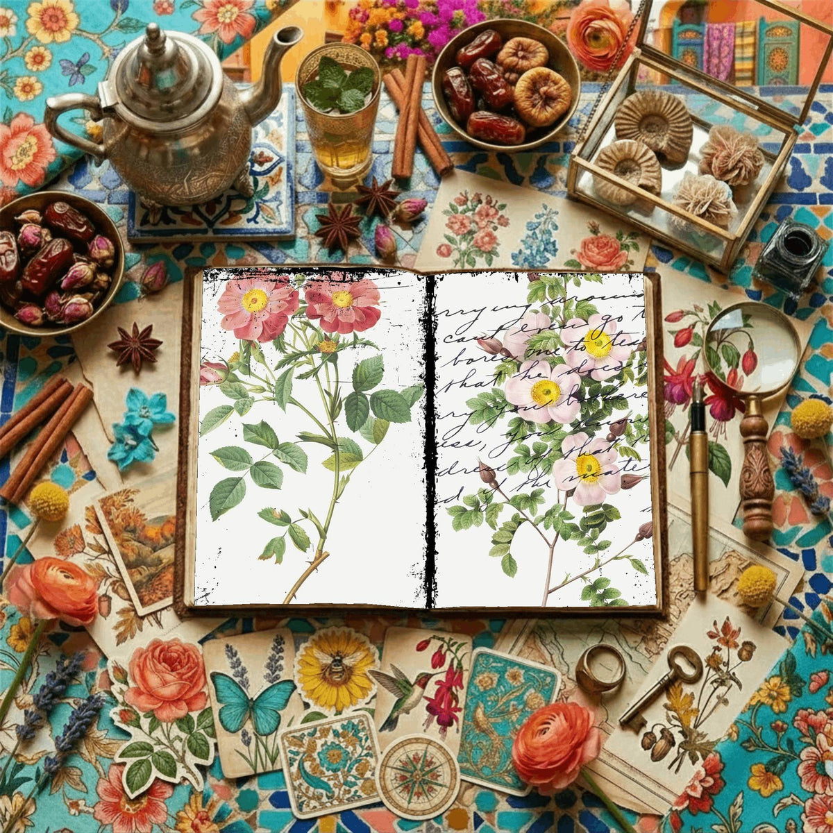 Floral Illustrations Digital Papers