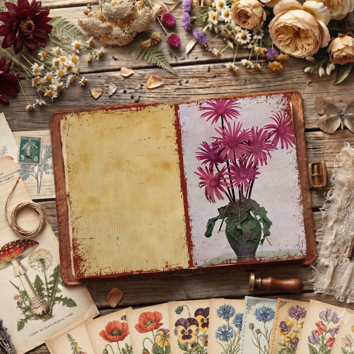 Floral Illustrations Digital Papers