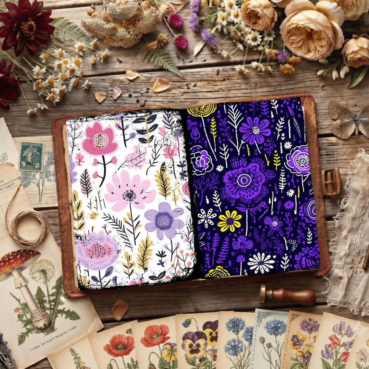 Floral Digital Papers