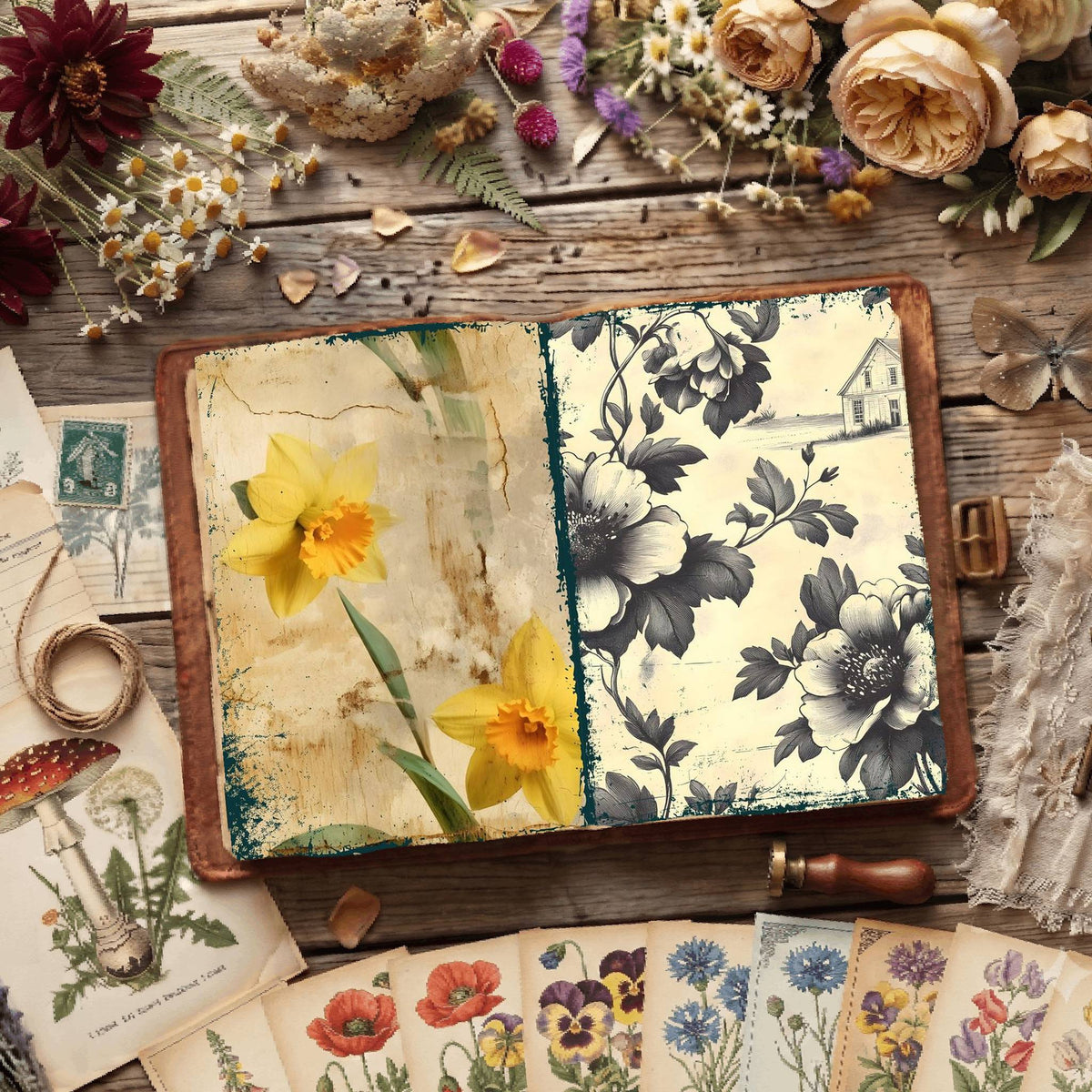 Floral Digital Papers