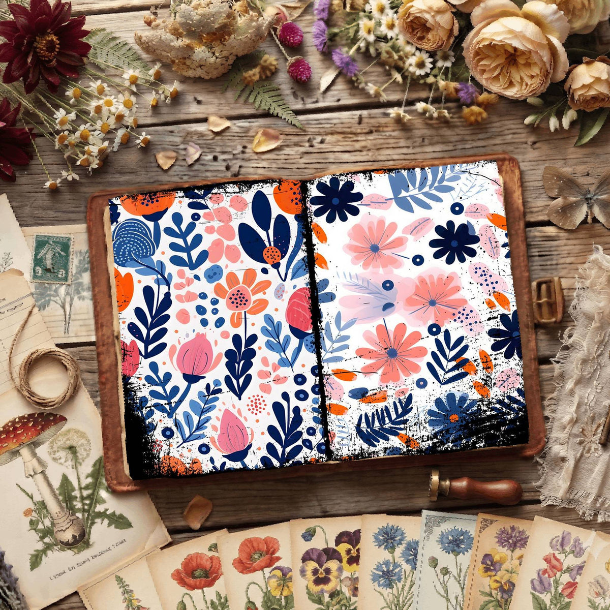Floral Digital Papers