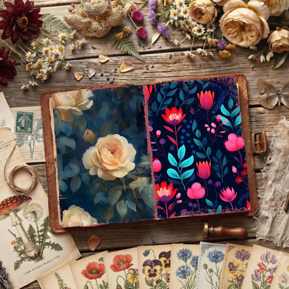 Floral Digital Papers