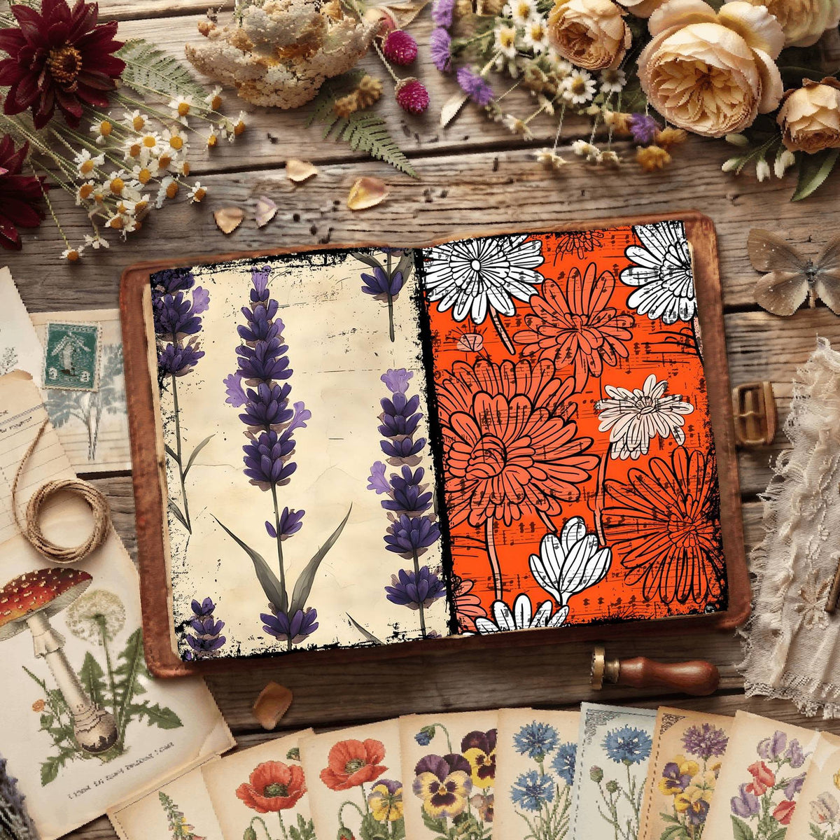 Floral Digital Papers