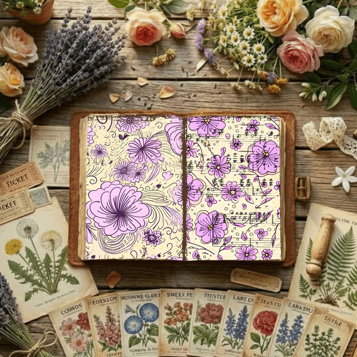 Floral Digital Papers