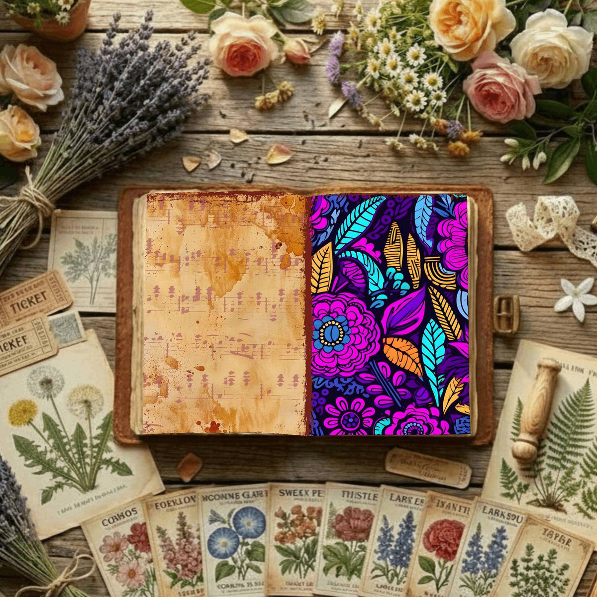 Floral Digital Papers