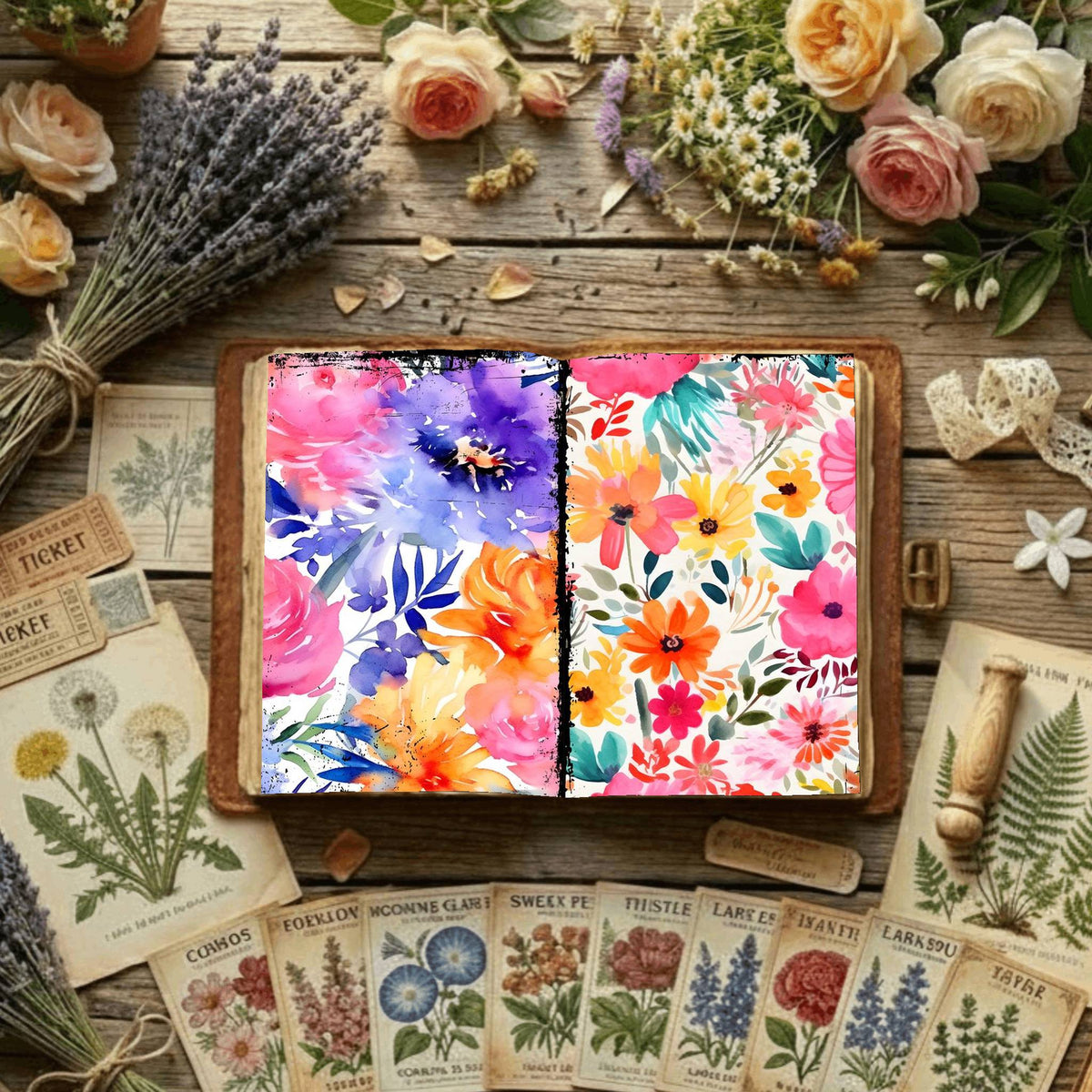 Floral Digital Papers