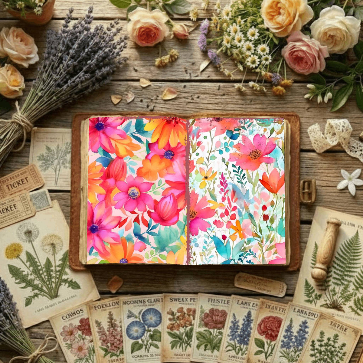 Floral Digital Papers