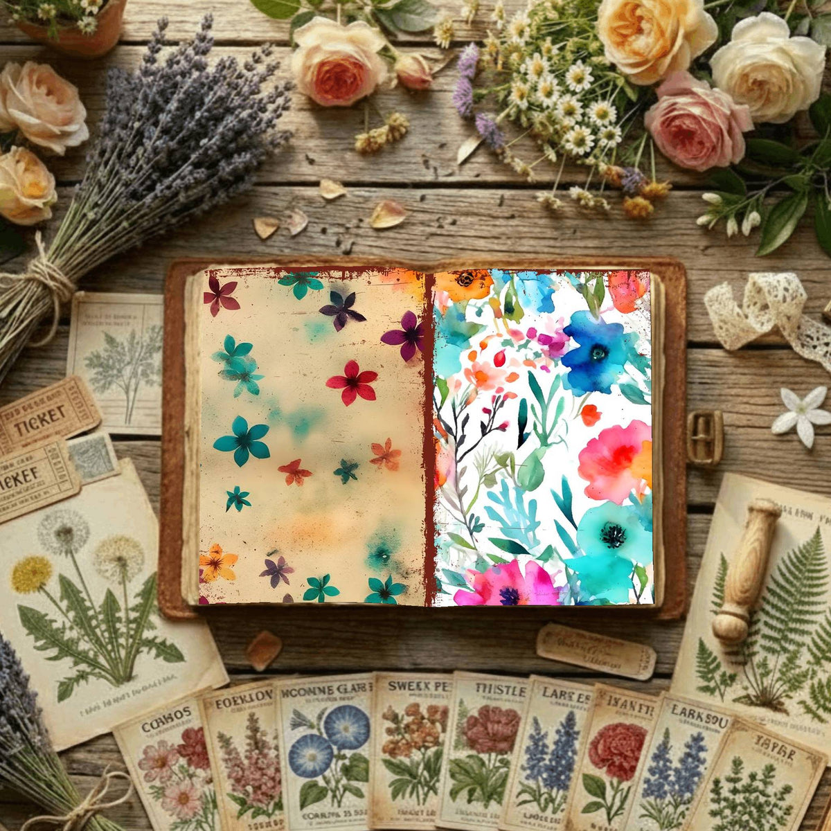 Floral Digital Papers