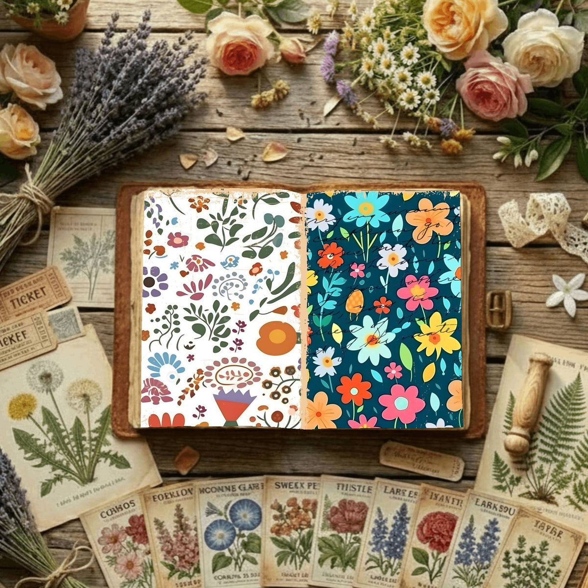 Floral Digital Papers