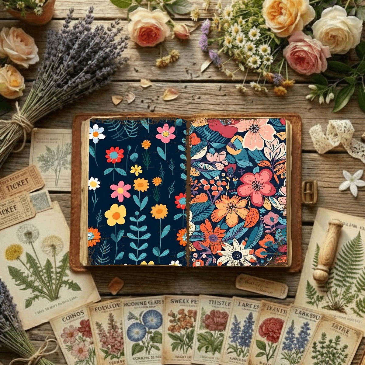 Floral Digital Papers