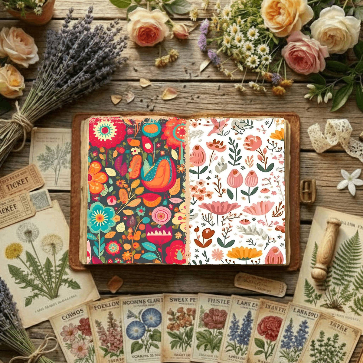 Floral Digital Papers