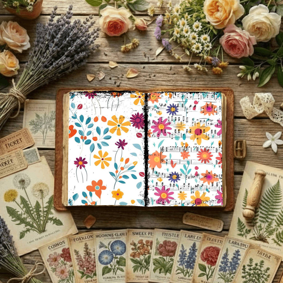 Floral Digital Papers