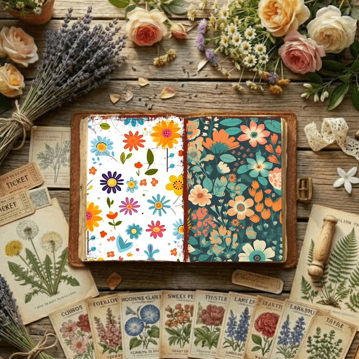 Floral Digital Papers