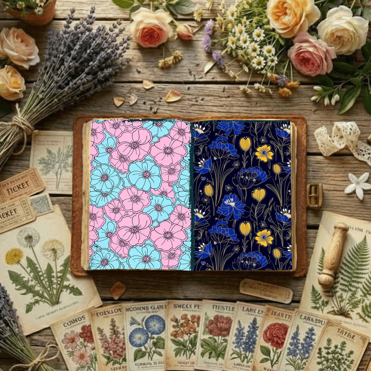 Floral Digital Papers