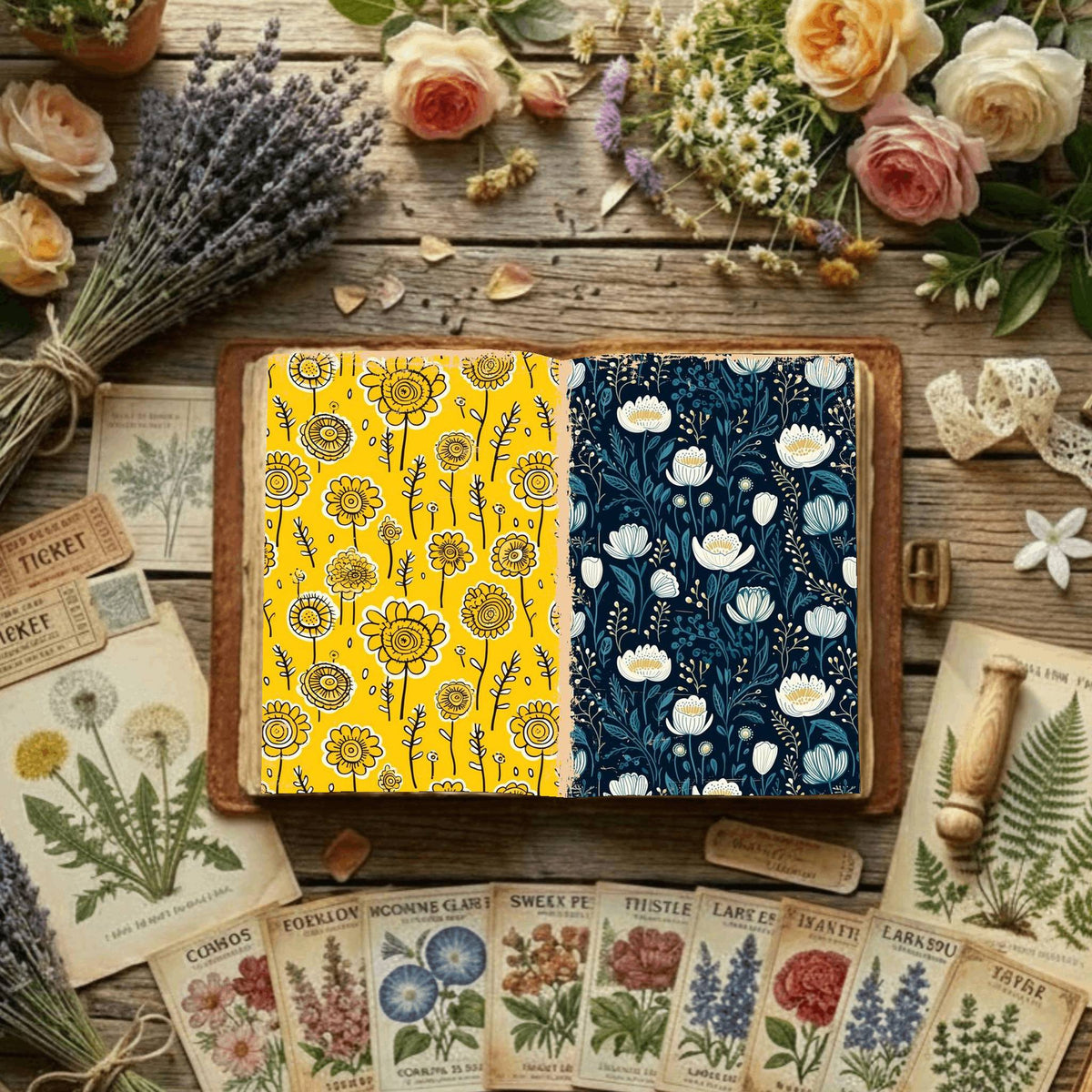 Floral Digital Papers